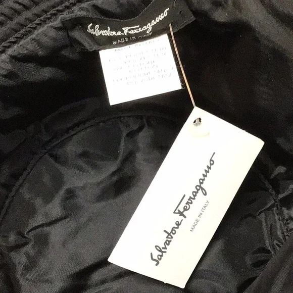NWT Salvatore Ferragamo vintage black bucket hat - Picture 5 of 9